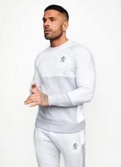 Gym King Minefield Crew - Snow Marl/White/Light Grey Marl -Gym King Store MINEIFLEDCREW SNOWWHITELGMSWT E20AA 131
