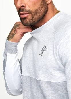 Gym King Minefield Crew - Snow Marl/White/Light Grey Marl -Gym King Store MINEIFLEDCREW SNOWWHITELGMSWT E20AA 133