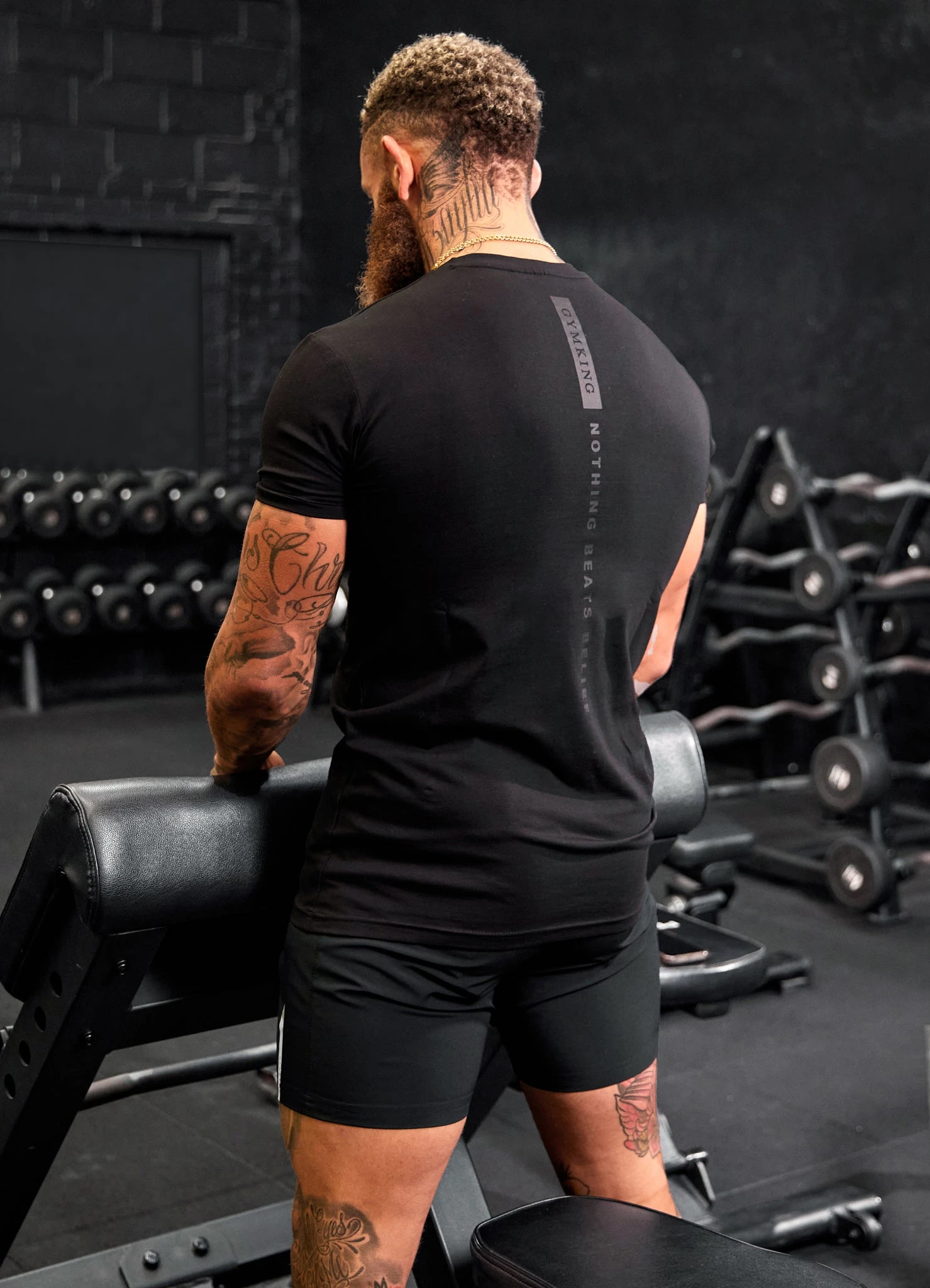 Gym King Nothing Beats Belief Tee - Black 3 Gym King Nothing Beats Belief Tee - Black
