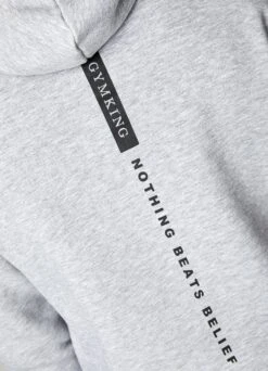 Gym King Nothing Beats Belief Hood - Light Grey Marl -Gym King Store NBBHOOD JOGGER LGMHDE A2BKHTSB A2BNS 51