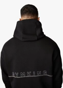 Gym King Outline Print Hood - Black -Gym King Store OUTLINEPRINTHOOD JOGGER BLACKHDE A2BFLTSB A2BFO 177