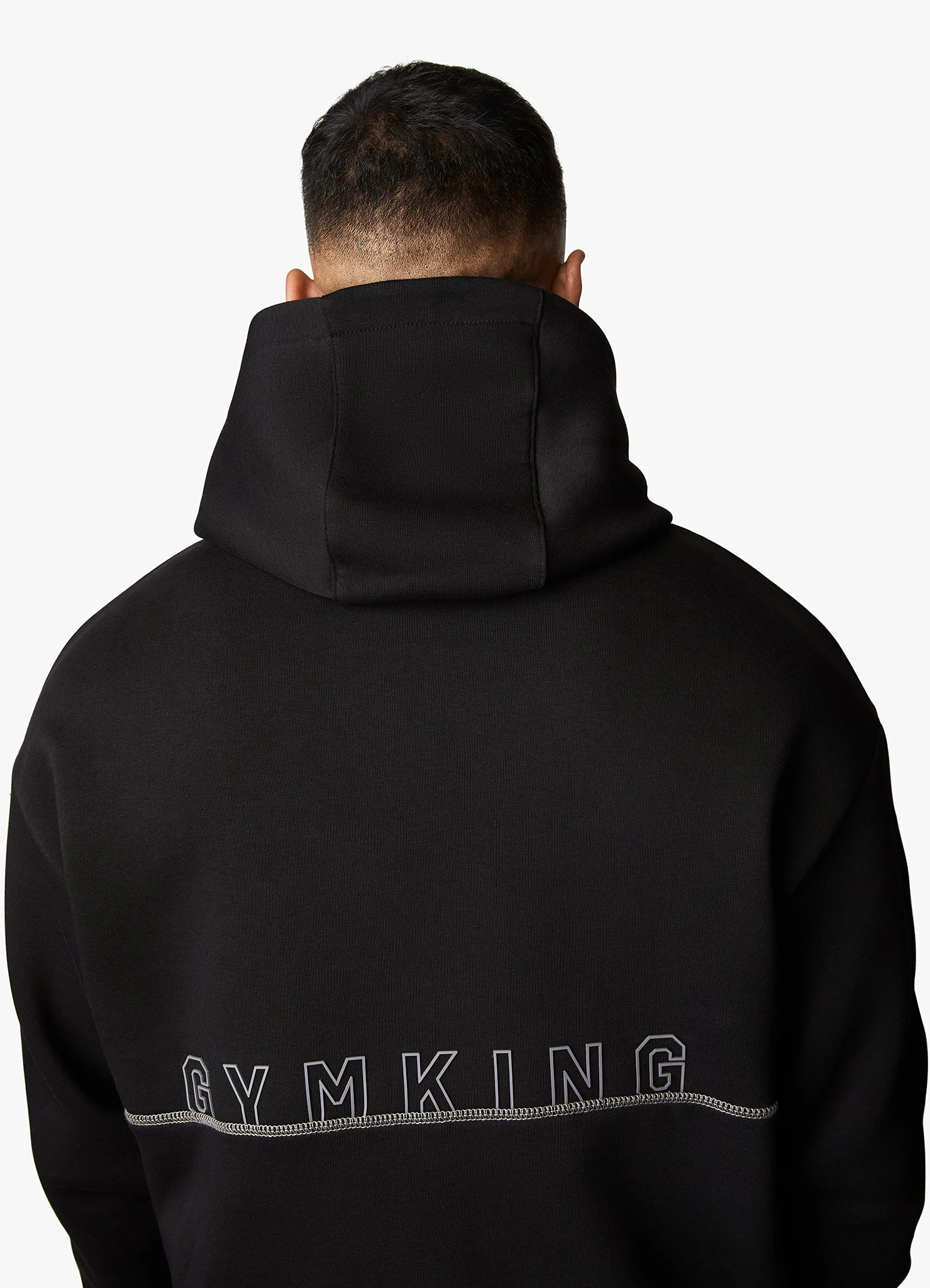 Gym King Outline Print Hood Tracksuit - Black 8 Gym King Outline Print Hood Tracksuit - Black - Image 6