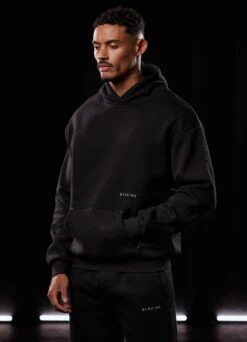 Gym King Outline Print Hood - Black -Gym King Store OUTLINEPRINTHOOD JOGGER BLACKHDE A2BFLTSB A2BFO 19