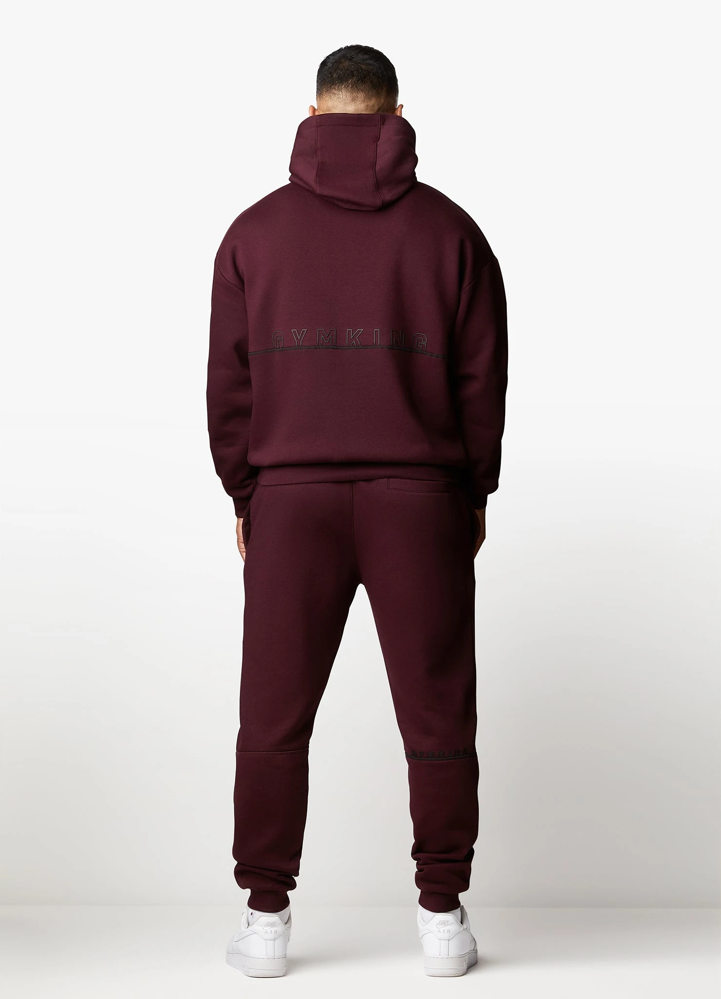 Gym King Outline Print Hood Tracksuit - Burgundy 3 Gym King Outline Print Hood Tracksuit - Burgundy