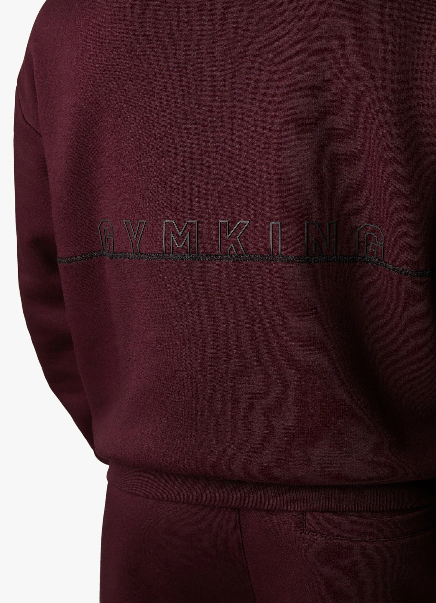 Gym King Outline Print Hood Tracksuit - Burgundy 7 Gym King Outline Print Hood Tracksuit - Burgundy - Image 5