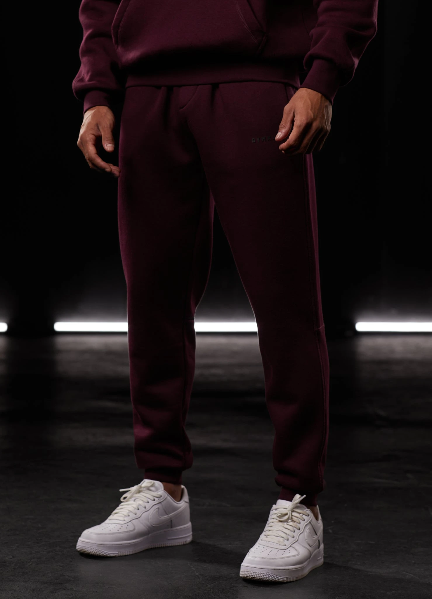 Gym King Outline Print Hood Tracksuit - Burgundy 22 Gym King Outline Print Hood Tracksuit - Burgundy - Image 20