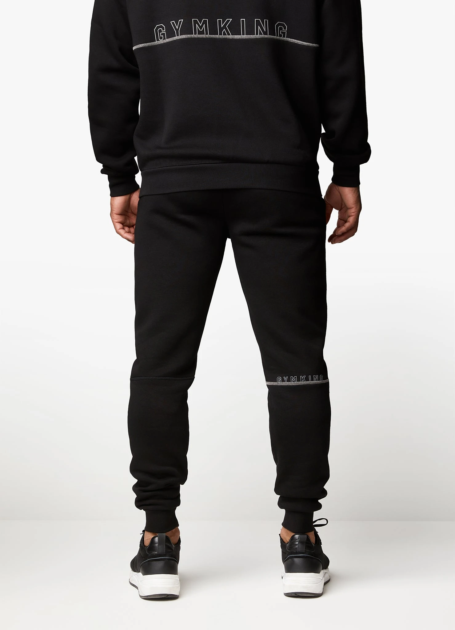 Gym King Outline Print Hood Tracksuit - Black 6 Gym King Outline Print Hood Tracksuit - Black - Image 4