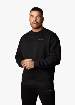 Gym King Outline Print Crew Tracksuit - Black -Gym King Store OUTLINEPRINTSWEATSHIRT JOGGERS BLACKSWT A2BFITSB A2BFO 157 4ee82b26 34eb 409e 9cc2 2c266566be09