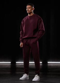 Gym King Outline Print Crew Tracksuit - Burgundy -Gym King Store OUTLINEPRINTSWEATSHIRT JOGGERS BURGUNDYSWT A2BFJTSB A2BFQ 42 c43d1b69 141e 4265 9c4c 5cd2838a7abd