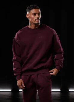 Gym King Outline Print Crew Tracksuit - Burgundy -Gym King Store OUTLINEPRINTSWEATSHIRT JOGGERS BURGUNDYSWT A2BFJTSB A2BFQ 44 b483c0b3 0e0a 4b2d afdb 7af0a2b33266