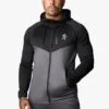 Gym King Precision Full Zip Hood - Graphite -Gym King Store PRECISIONFZHOOD TRACKSUITBOTTOM BLACKGRAPHITETST A273T 368