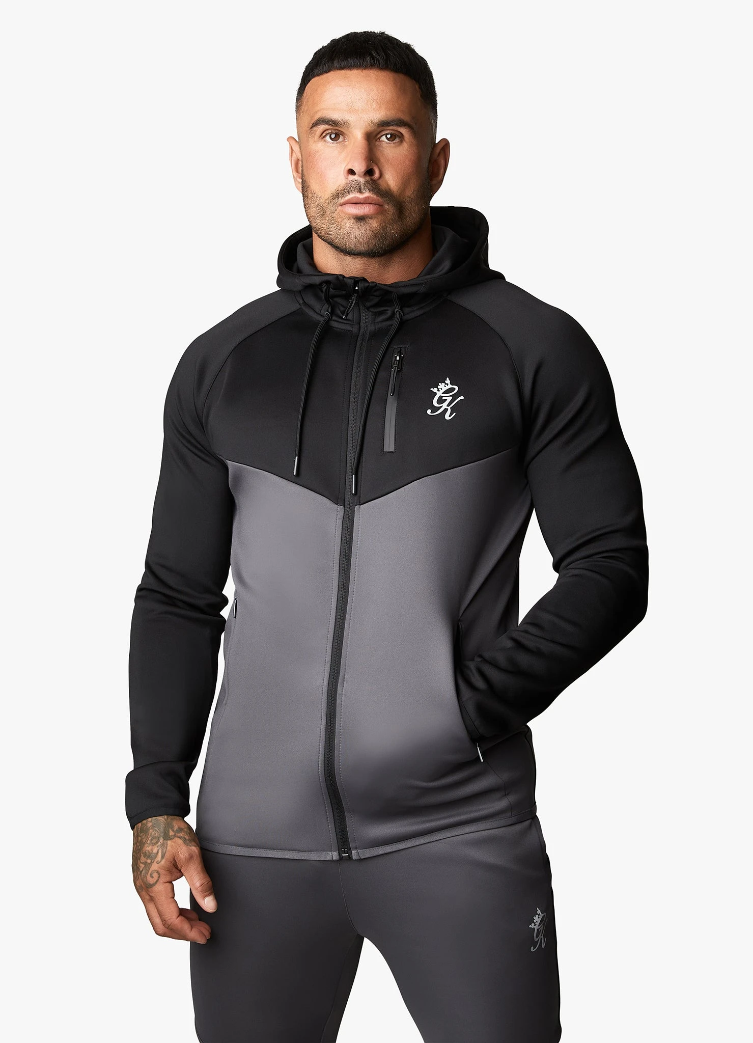 Gym King Precision Full Zip Hood - Graphite 3 Gym King Precision Full Zip Hood - Graphite