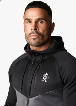 Gym King Precision Full Zip Hood - Graphite 18 Gym King Precision Full Zip Hood - Graphite -Gym King Store PRECISIONFZHOOD TRACKSUITBOTTOM BLACKGRAPHITETST A273T 371