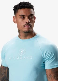 Gym King Pro Jersey Tee - Aqua Blue -Gym King Store PROJERSEYTEE SHORT AQUABLUESST A2CHLSHR A2CHQ1642