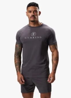 Gym King Pro Logo Jersey Tee - Graphite