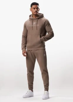 Gym King Pro Logo Fleece Hood - Dark Taupe -Gym King Store PROLOGOHOOD JOGGER DARKTAUPEHDE A2C32TSB A2C38 434
