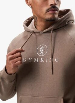 Gym King Pro Logo Fleece Hood - Dark Taupe -Gym King Store PROLOGOHOOD JOGGER DARKTAUPEHDE A2C32TSB A2C38 437