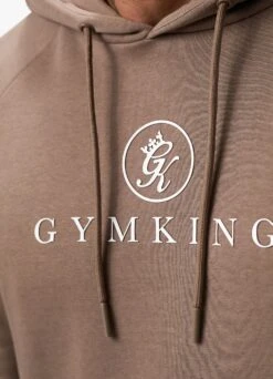 Gym King Pro Logo Fleece Hood - Dark Taupe -Gym King Store PROLOGOHOOD JOGGER DARKTAUPEHDE A2C32TSB A2C38 438