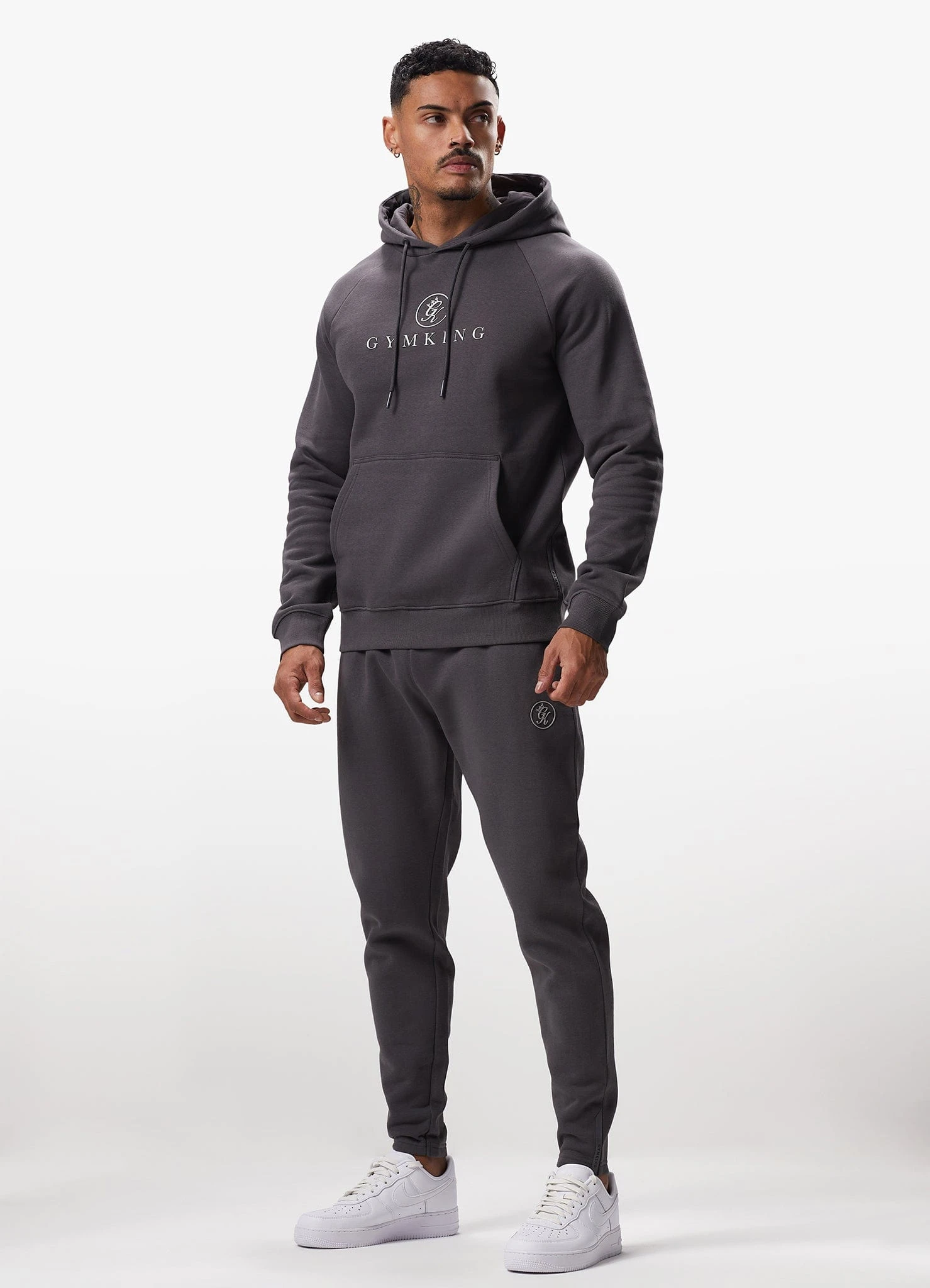 Gym King Pro Logo Fleece Tracksuit - Graphite 3 Gym King Pro Logo Fleece Tracksuit - Graphite