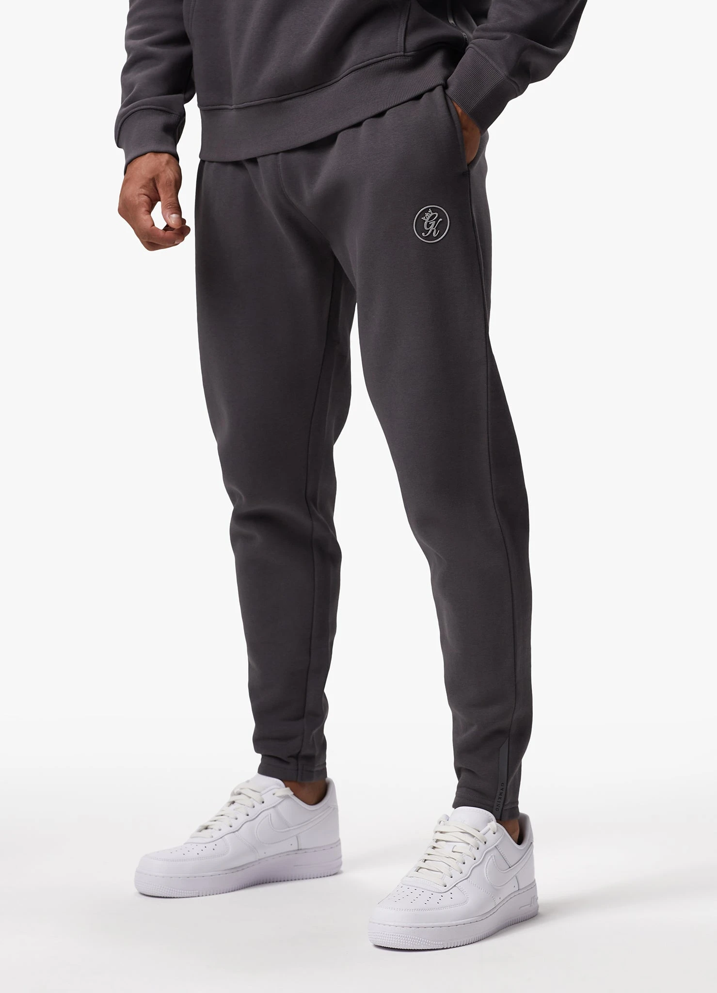 Gym King Pro Logo Fleece Tracksuit - Graphite 12 Gym King Pro Logo Fleece Tracksuit - Graphite - Image 10