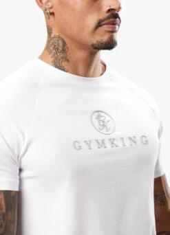 Gym King Pro Logo Jersey Tee - White 11 Gym King Pro Logo Jersey Tee - White -Gym King Store PROLOGOJERSEYTEE WHITESST A2C9Z 14