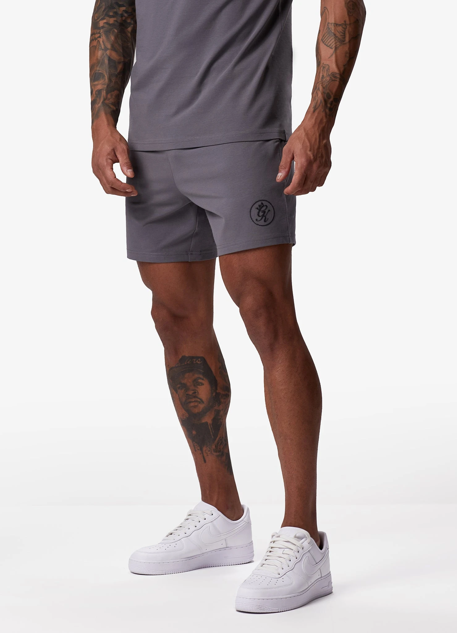 Gym King Pro Logo Short V2 - Fossil Grey 11 Gym King Pro Logo Short V2 - Fossil Grey - Image 9