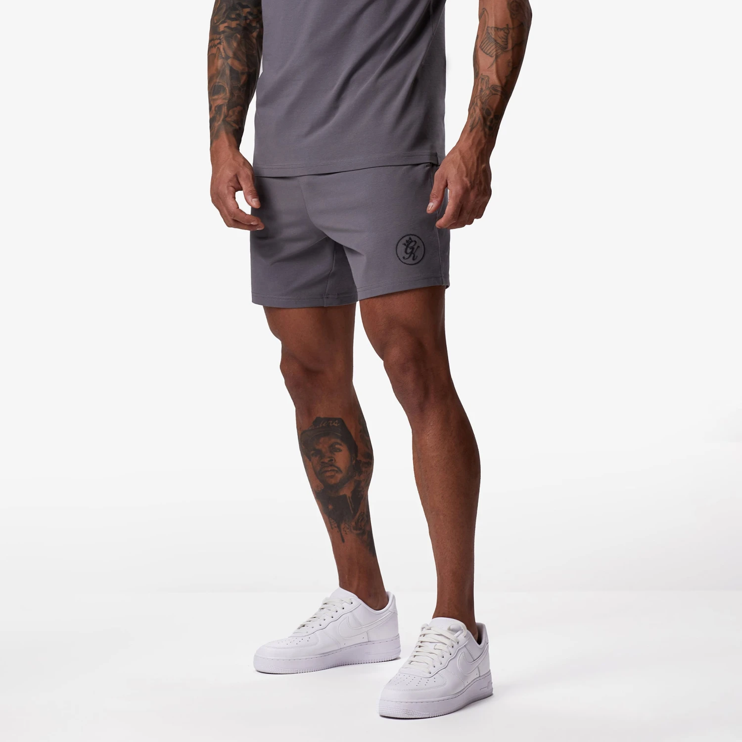 Gym King Pro Logo Short V2 - Fossil Grey 4 Gym King Pro Logo Short V2 - Fossil Grey - Image 2