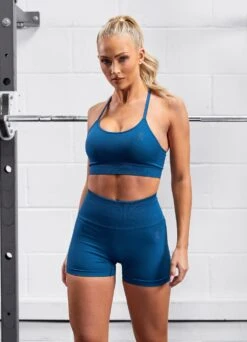 Gym King Sculpt Seamless 3" Short - Marine Teal -Gym King Store Q124LADIESGYMCAMP4214copy