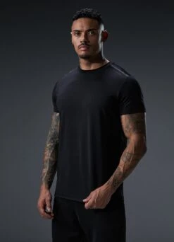 Gym King Alpha Poly Tee - Black -Gym King Store Q124MENSECOMALPHA EST2533copy