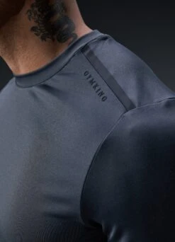 Gym King Alpha Poly Tee - Graphite 19 Gym King Alpha Poly Tee - Graphite -Gym King Store Q124MENSECOMALPHA EST2600copy