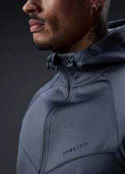 Gym King Alpha Poly FZ Hood - Graphite -Gym King Store Q124MENSECOMALPHA EST2635copy