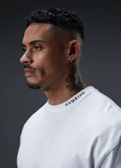 Gym King Alpha Tee - White -Gym King Store Q124MENSECOMALPHA EST2661copy