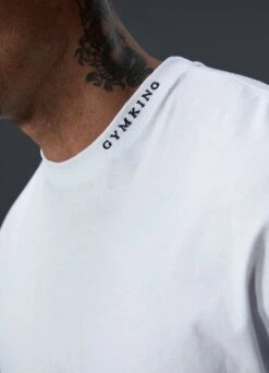 Gym King Alpha Tee - White -Gym King Store Q124MENSECOMALPHA EST2663copy