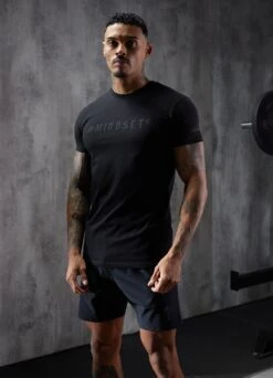 Gym King Mindset Jersey Tee - Black -Gym King Store Q124MENSGYMWEAR16589copy