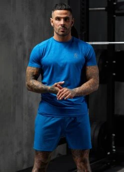Gym King Debossed 2.0 Tee - Marine Blue -Gym King Store Q124MENSGYMWEAR16688copy