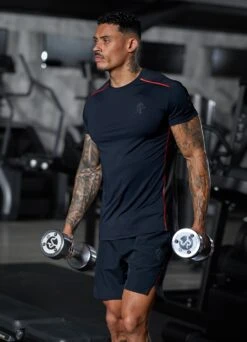 Gym King Flex Tee - Black/Red Alert -Gym King Store Q124MENSJRGYM0109copy