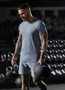 Gym King Flex Tee - Titanium Grey/Royal Blue 21 Gym King Flex Tee - Titanium Grey/Royal Blue -Gym King Store Q124MENSJRGYM0143copy