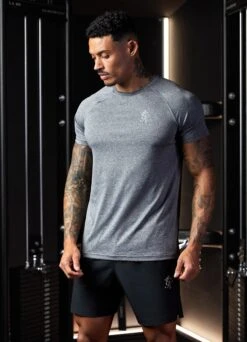Gym King Grindle Tee - Grey Marl -Gym King Store Q124MENSJRGYM1642copy