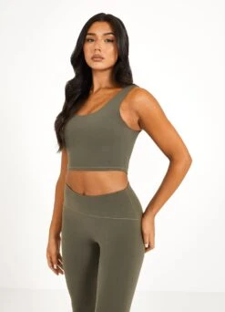 Gym King Peach Luxe Tank - Olive Luxe -Gym King Store Q4LADIESCAMPPEACHLUXE9223 1