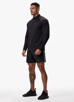 Gym King Rebellion Crush 1/4 Zip Funnel - Black -Gym King Store REBELLIONCRUSH14ZIPFUNNEL SHORT BLACKQZP G2C1USHR G2C1V 197