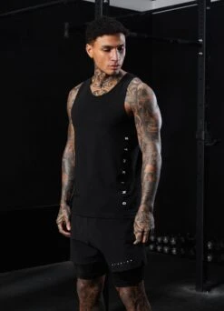 Gym King Rebellion Vest - Black -Gym King Store REBELLIONVEST BLACK 94