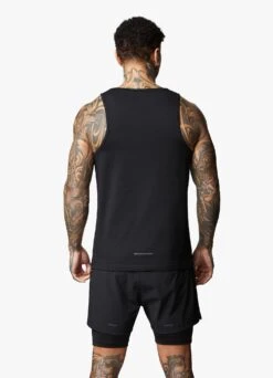 Gym King Rebellion Vest - Black -Gym King Store REBELLIONVEST SHORT BLACKVST A2AL94
