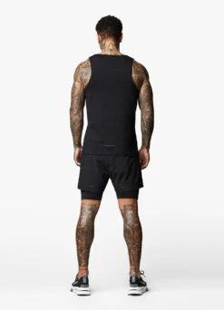 Gym King Rebellion Vest - Black -Gym King Store REBELLIONVEST SHORT BLACKVST A2AL95