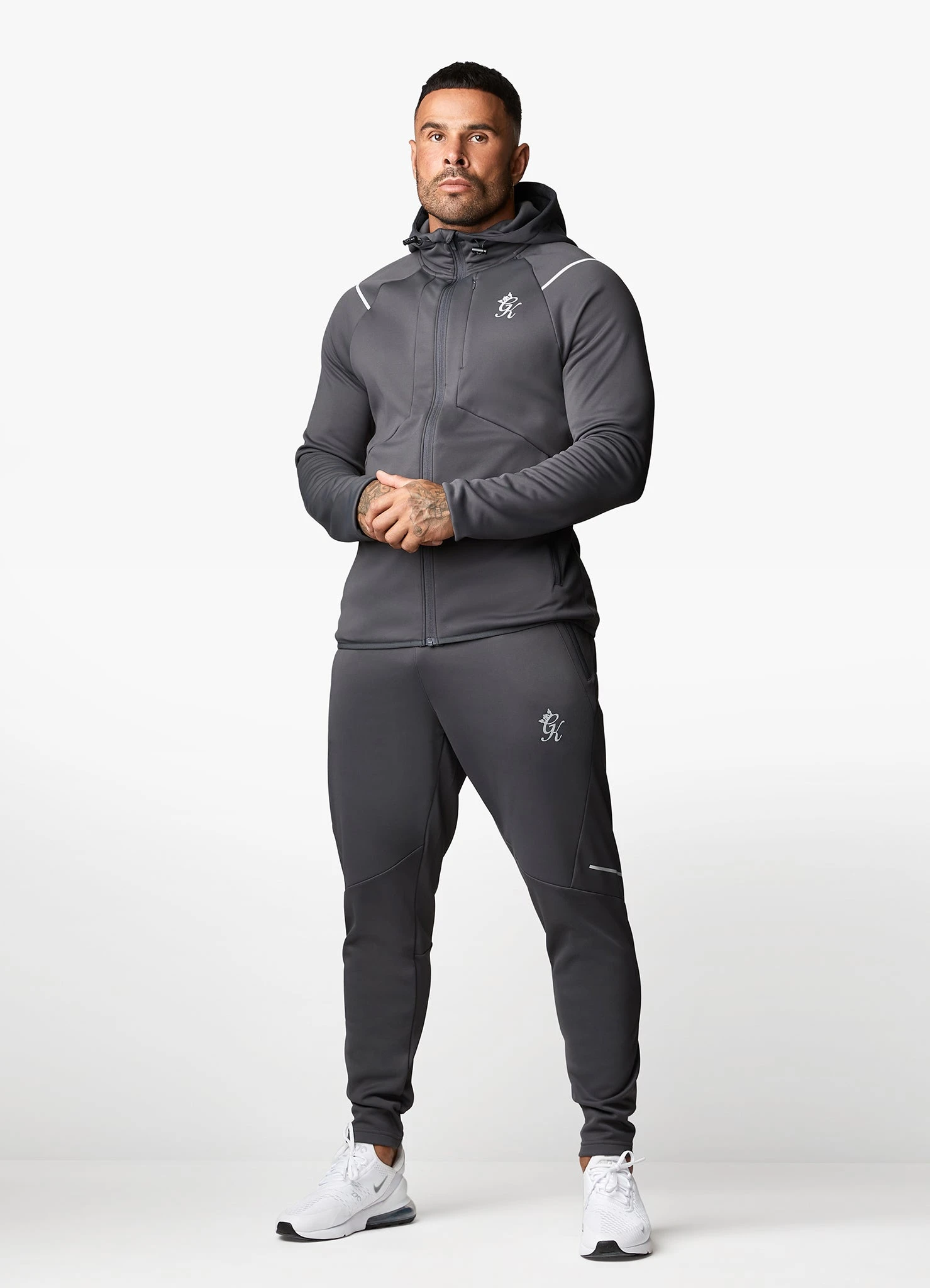 Gym King Reflect Poly FZ Tracksuit - Graphite 3 Gym King Reflect Poly FZ Tracksuit - Graphite