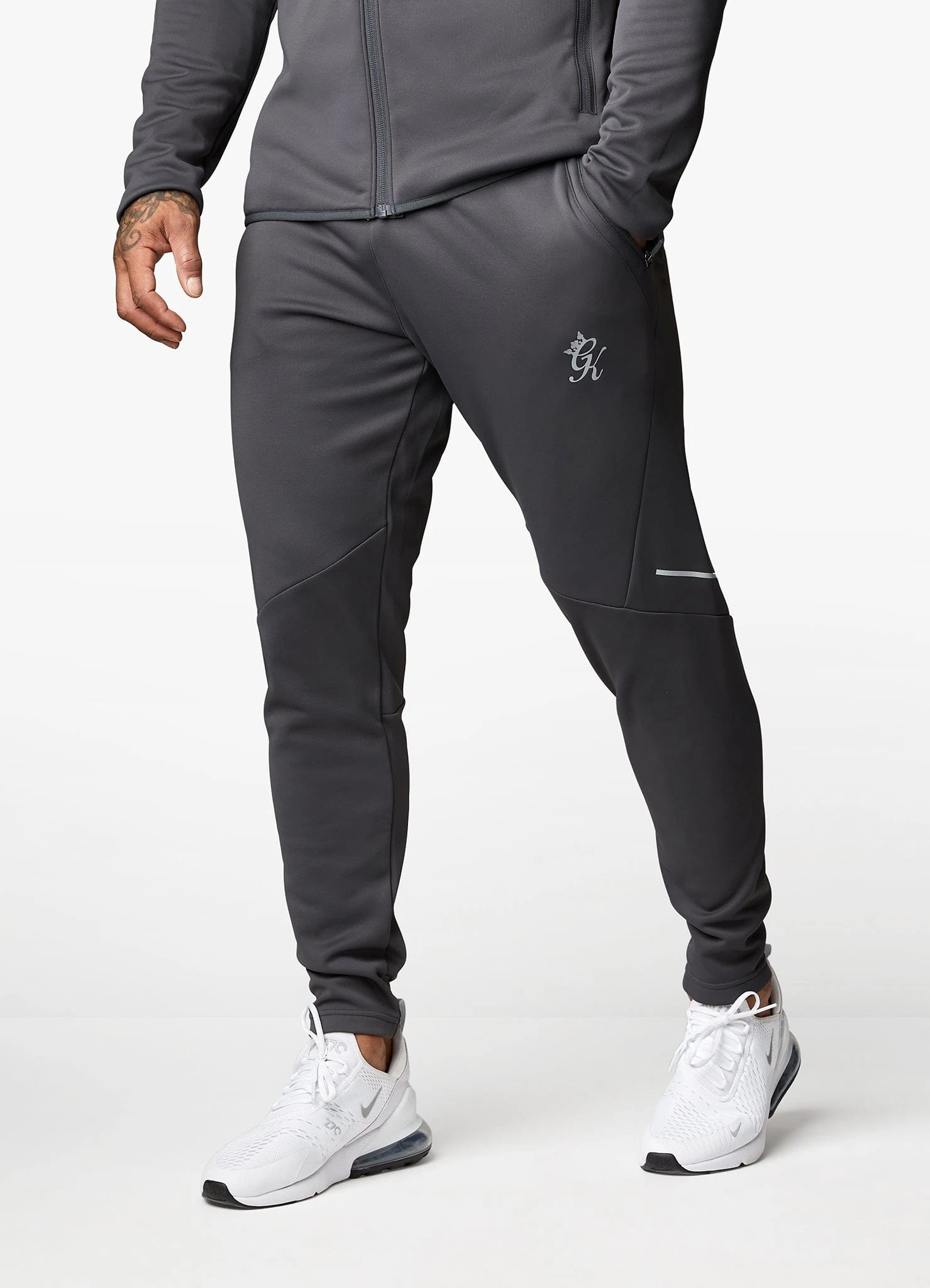 Gym King Reflect Poly FZ Tracksuit - Graphite 8 Gym King Reflect Poly FZ Tracksuit - Graphite - Image 6