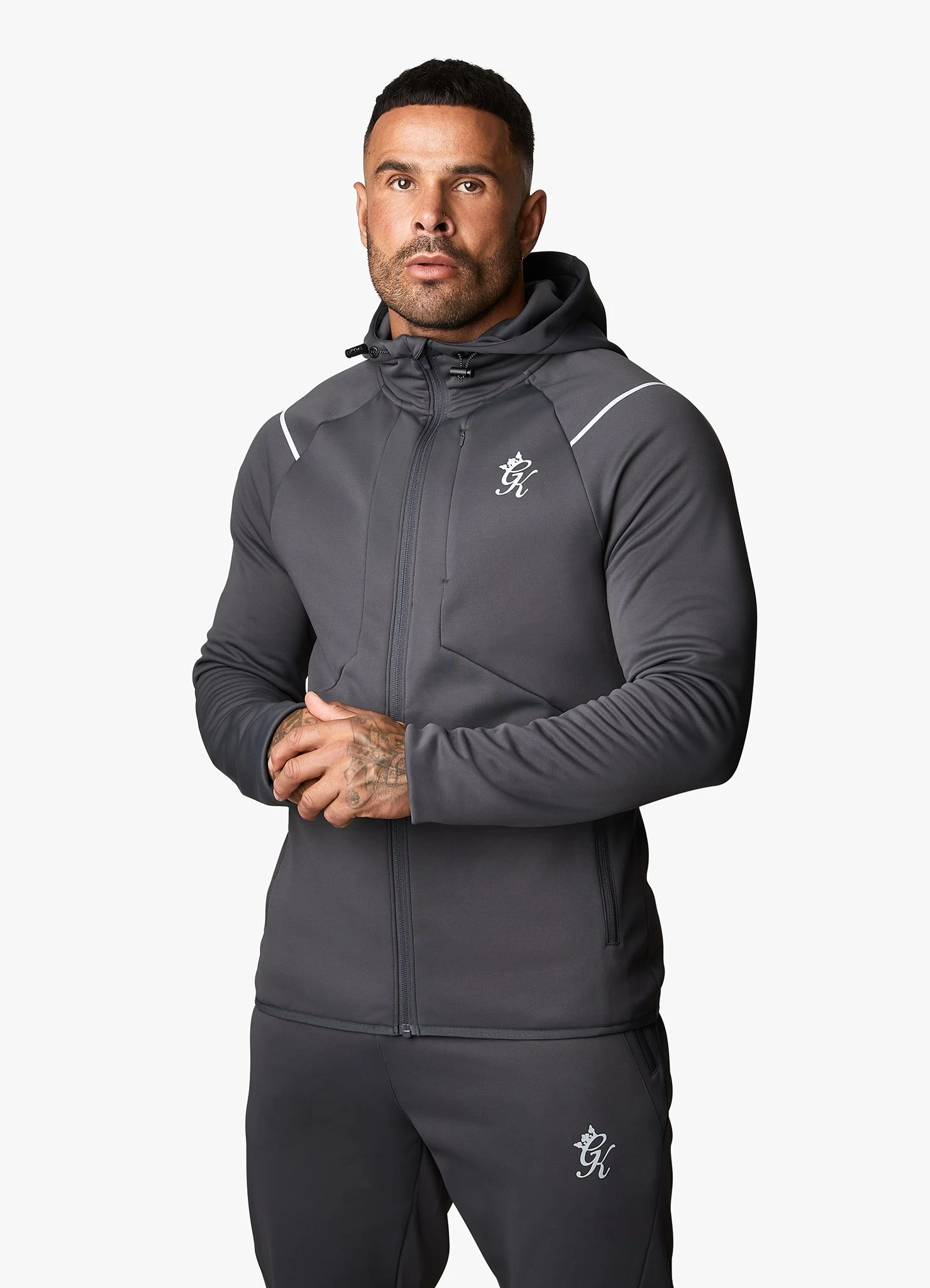 Gym King Reflect Poly FZ Tracksuit - Graphite 7 Gym King Reflect Poly FZ Tracksuit - Graphite - Image 5