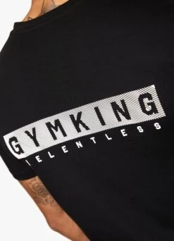 Gym King Relentless Tee - Black -Gym King Store RELENTLESSTEE BLACKSST A2CEJ 88