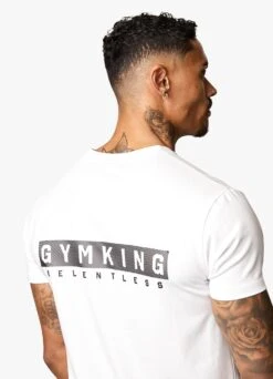 Gym King Relentless Tee - White -Gym King Store RELENTLESSTEE WHITESST A2CEL 94