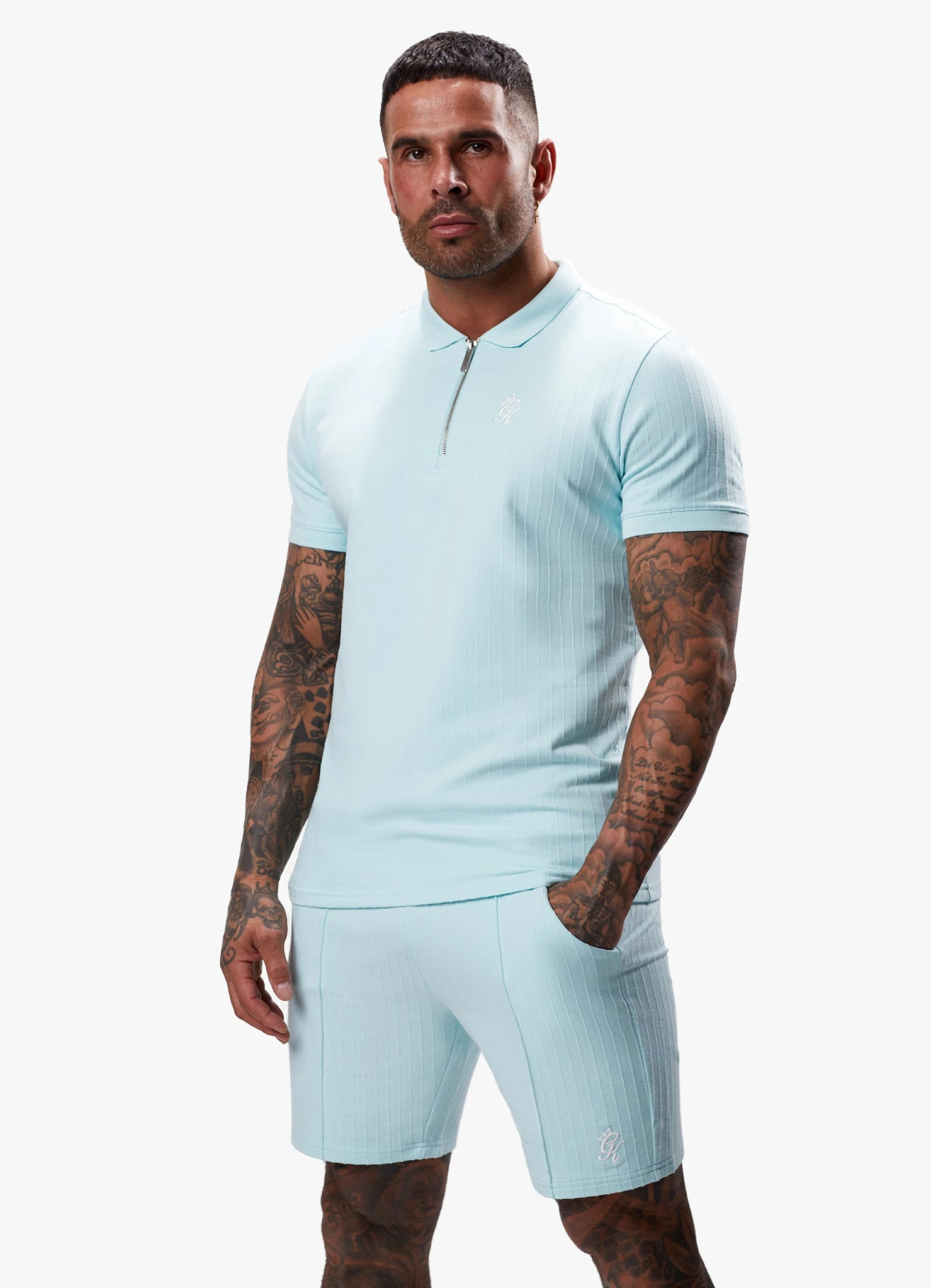 Gym King Riviera Signature Polo - Aqua Sky 9 Gym King Riviera Signature Polo - Aqua Sky - Image 7