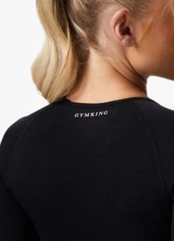 Gym King Sculpt Seamless LS Top - Black -Gym King Store SCULPTLSTOP SHORT BLACKWLT A2AYPWSR A2BQ8 334